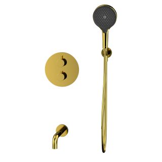 Термостатический смеситель для ванны и душа WHITECROSS Y YSET10TOPGL золото